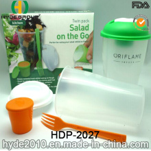 Salad Shaker Cup avec récipient à vinaigrette de haute qualité (HDP-2027)